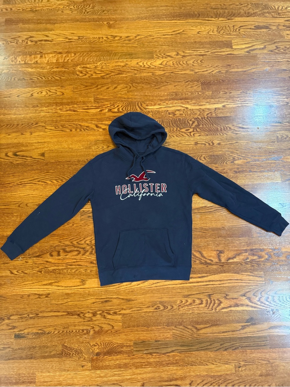 Hollister California Y2K Navy Fleece Men’s Medium Sweatshirt Hoodie